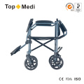 Topmedi Aluminum Portable Lightweight Foldable Travel Wheelchair for Disabled and Elderly People